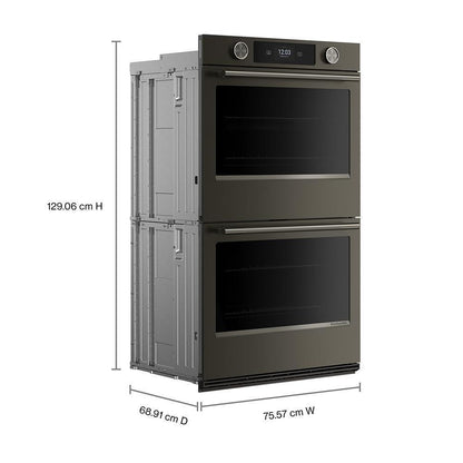 Kitchenaid KOED930SBE 30-inch Smart Electric Double Wall Oven with Intelligent Cooking Camera - Black Ore