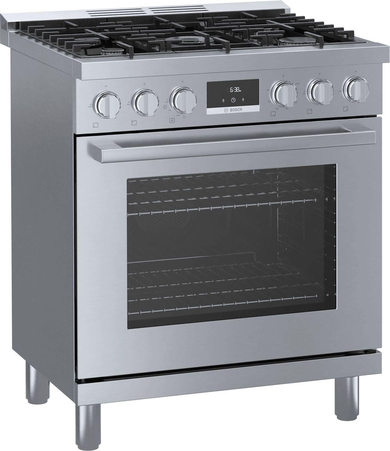 Bosch HGS8055UC 800 Series, Gas freestanding range, 30'', Stainless steel