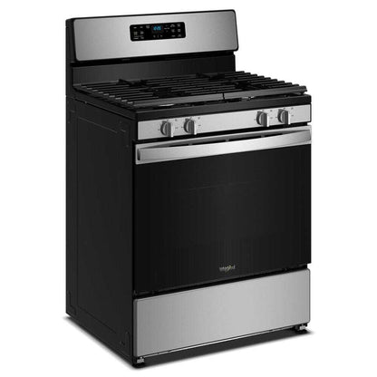 Whirlpool WFGS3030RS 30-inch Gas Range with Crispy Mode and Dishwasher Safe Grates