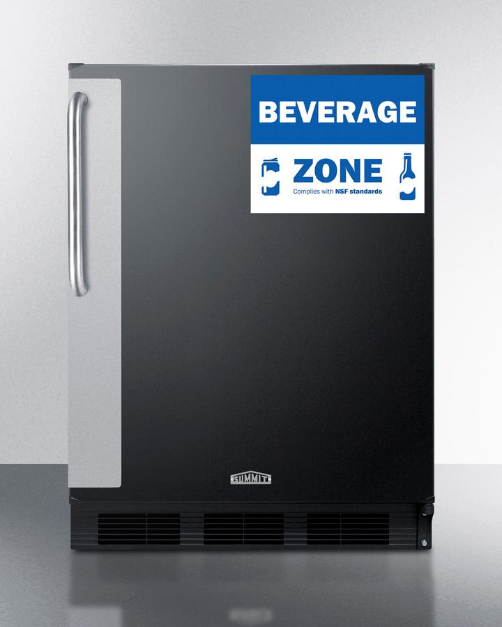 Summit FF6BK7BZADA 24" Wide All-refrigerator, ADA Height