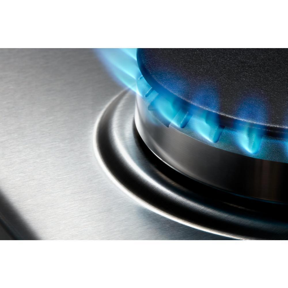 Whirlpool WCGK5030PB 30-inch Gas Cooktop with EZ-2-Lift™ Hinged Cast-Iron Grates