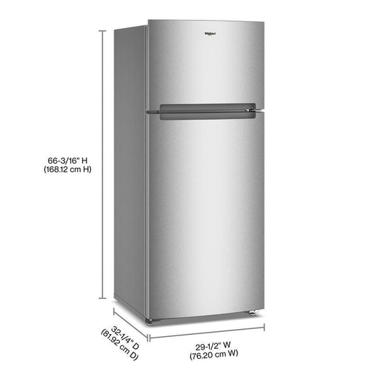 WRTX5118TZ Whirlpool® 28-inch Wide Top Freezer Refrigerator with Total Coverage Cooling- 18.0 Cu. Ft.