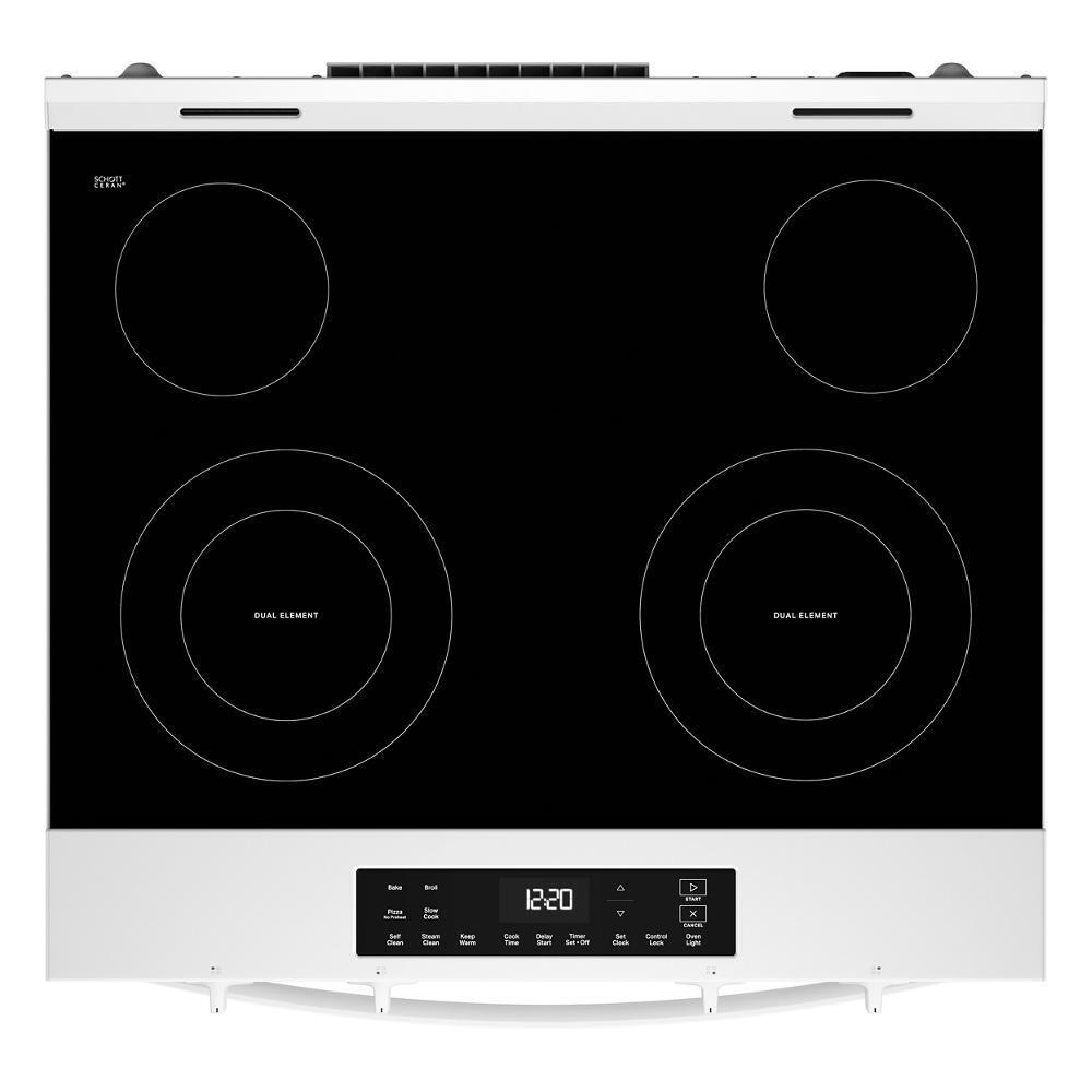 Whirlpool WSES3130SW 30-inch Electric Range with No Preheat and Slow Cook Modes