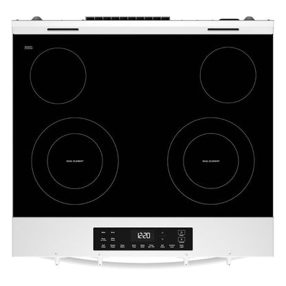 Whirlpool WSES3130SW 30-inch Electric Range with No Preheat and Slow Cook Modes
