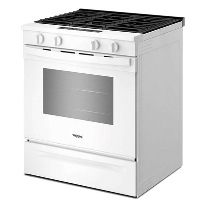 Whirlpool WSGS4530TW 30-inch Gas Smart Range with Air Cooking Technology and Steam Clean