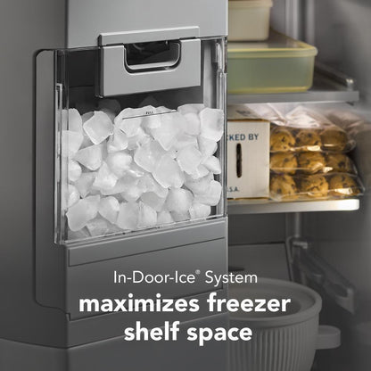 Kitchenaid KRSF336RPS 28.7 Cu. Ft. Side-by-Side Refrigerator with Exterior Ice and Water Dispenser and Removable Under-Shelf Wine Rack