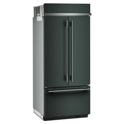 Kitchenaid KBFN536SJP 20.8 Cu. Ft. 36" Built-In French Door Bottom Mount Refrigerator with Platinum Interior