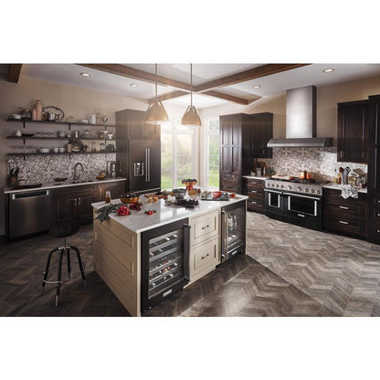 Kitchenaid KVWC958KSS 48'' 585 or 1170 CFM Motor Class Commercial-Style Wall-Mount Canopy Range Hood