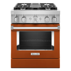 KFDC500JSC KitchenAid® 30'' Smart Commercial-Style Dual Fuel Range with 4 Burners