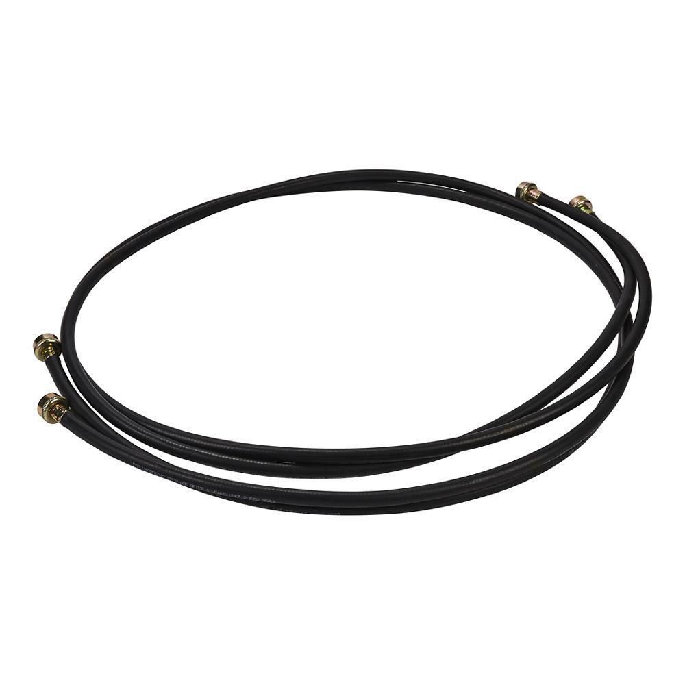 Kitchenaid 8212656RP 10' Black washing machine rubber fill hoses rated 1050 PSI with 2 female connections and built-in connectors - 2 Pack