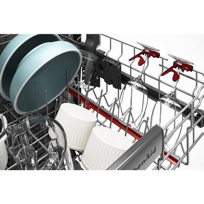 Kitchenaid KDTS434SPS 360(degree) Max Jets™ Third Rack Dishwasher with Stemware Shield and Stemware Clips, 44 dBA