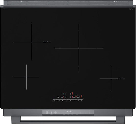 Bosch HII8047U 800 Series, Induction slide-in range, 30'', Black stainless steel