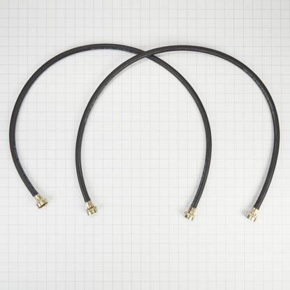 Kitchenaid 8212546RP 4' Black Washer Inlet Hoses 1050 PSI - 2 Pack