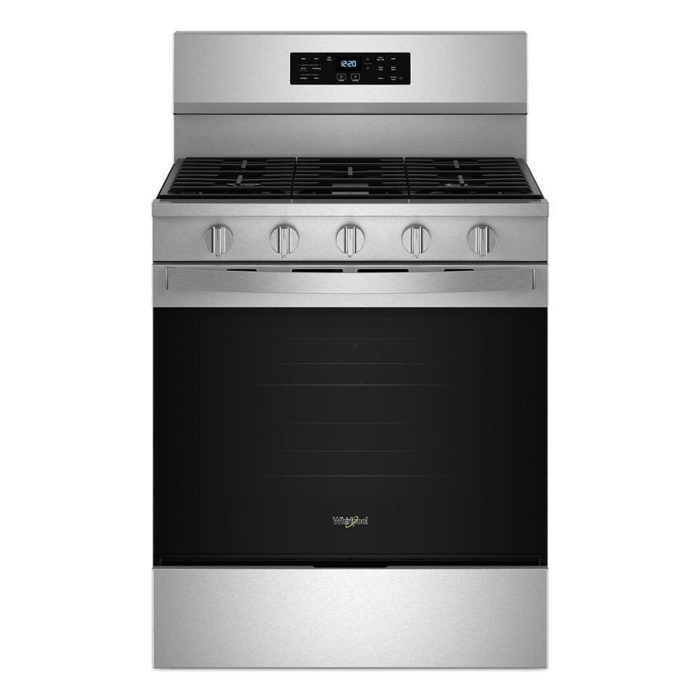 Whirlpool WFGS5030RS 30-inch Gas Range with Air Cooking Technology, No Preheat Air Fry and Air Baking and Self Clean