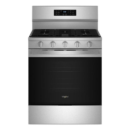 Whirlpool WFGS5030RS 30-inch Gas Range with Air Cooking Technology, No Preheat Air Fry and Air Baking and Self Clean