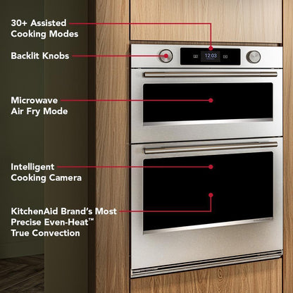 Kitchenaid KOEC930SPS 30-inch Smart Electric Combo Wall Oven with Intelligent Cooking Camera - PrintShield™ Finish