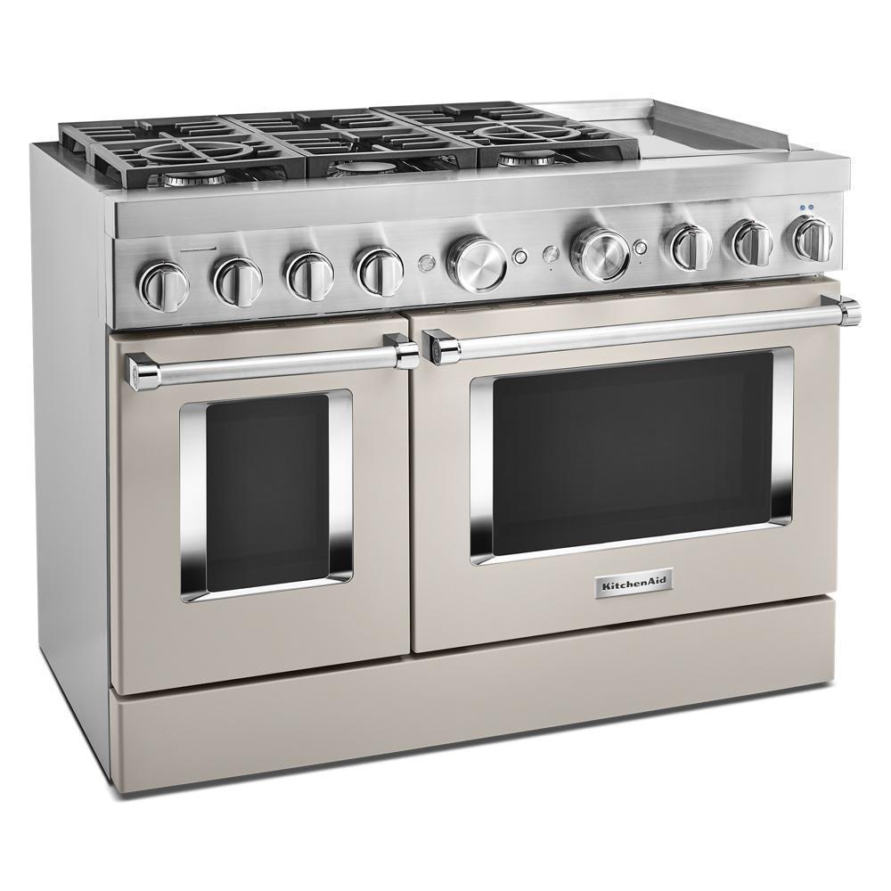 KFDC558JMH KitchenAid® 48'' Smart Commercial-Style Dual Fuel Range with Griddle