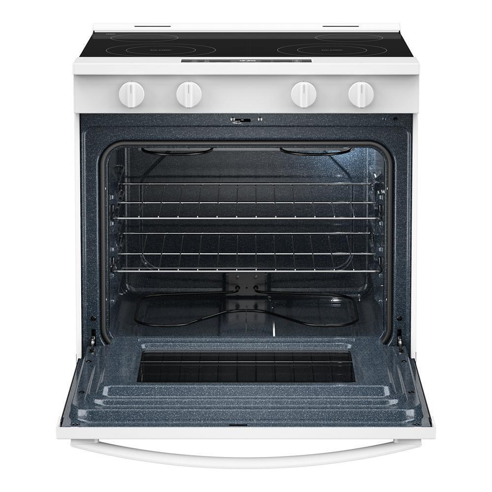 Whirlpool WSES3130SW 30-inch Electric Range with No Preheat and Slow Cook Modes
