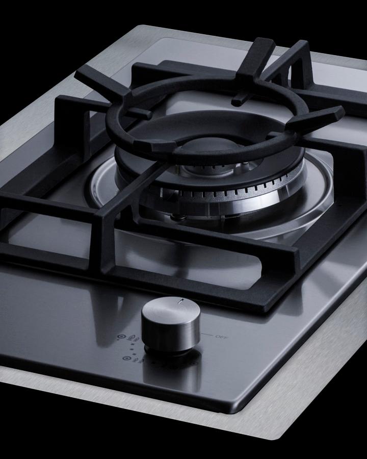 Summit GCJ1SSTK15 15" Wide 1-burner Gas Cooktop In Stainless Steel