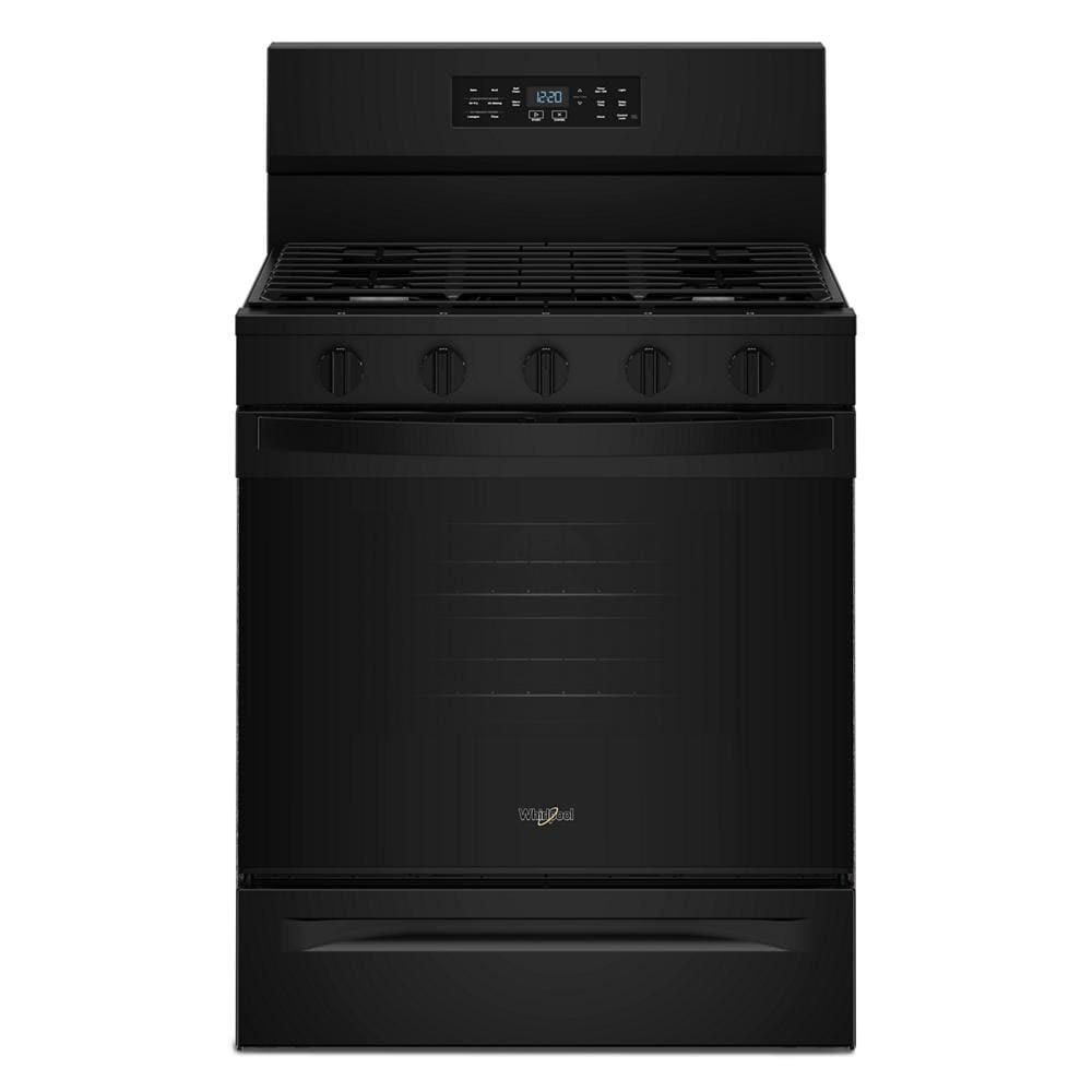 Whirlpool WFGS5730SB 30-inch Gas Range with Air Cooking Technology and EZ-2-Lift™ Hinged Grates
