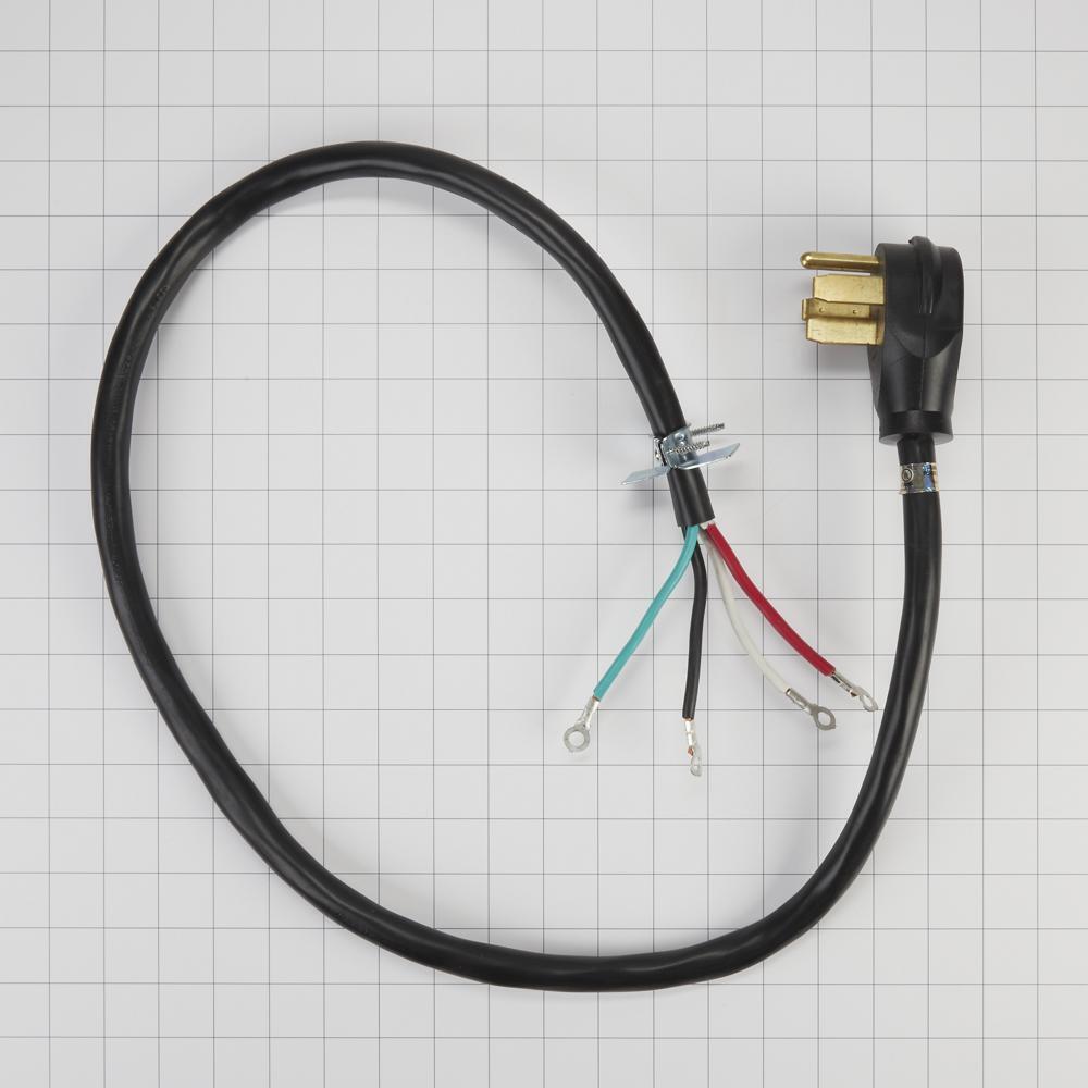 Maytag PT400 4' Electric Range Power Cord 4 Wire 40 Amp Right Angle Plug
