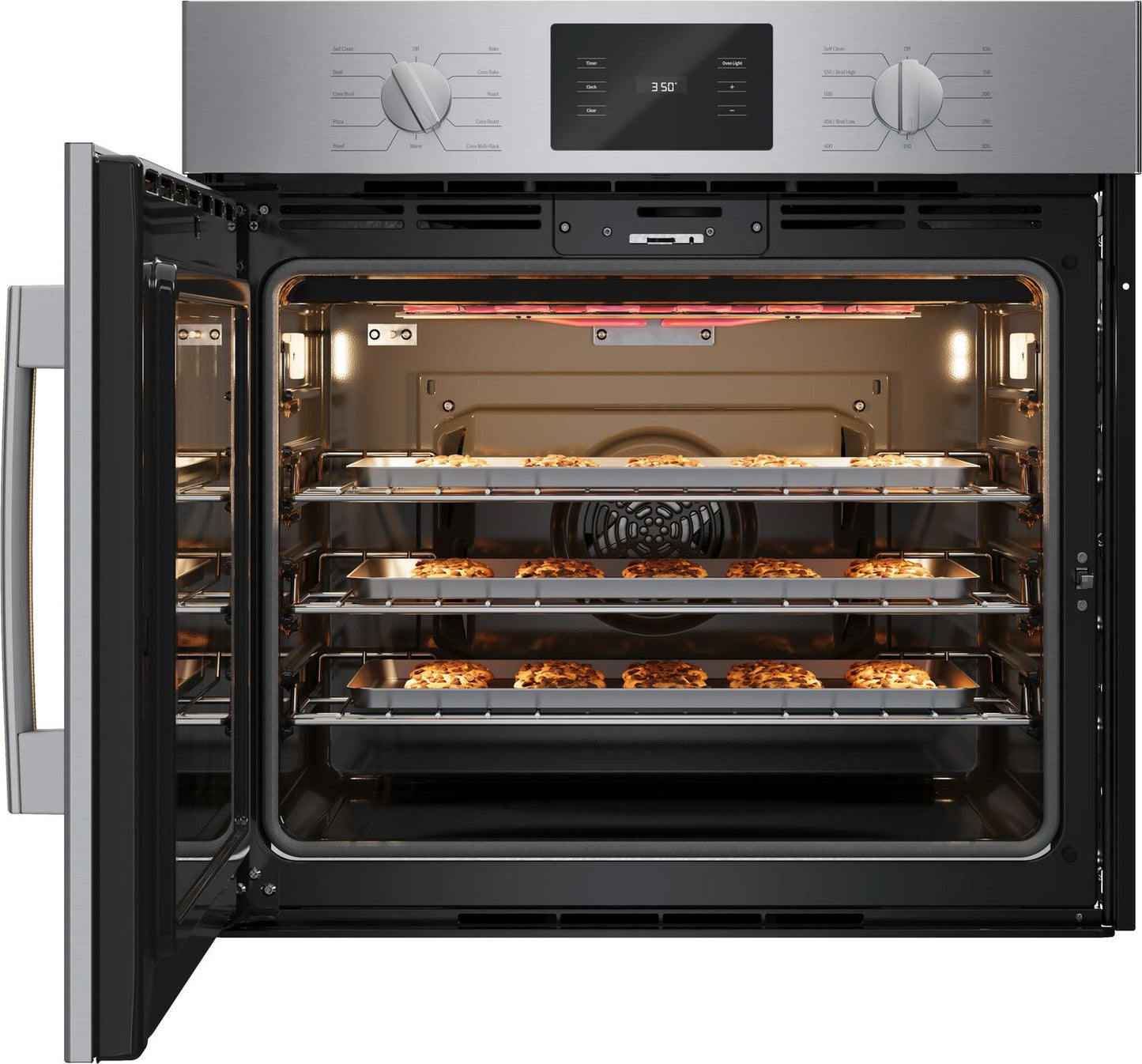 Bosch HBL5455LUC 500 Series, Built-in oven, 30'', Door Hinge: left, Stainless steel