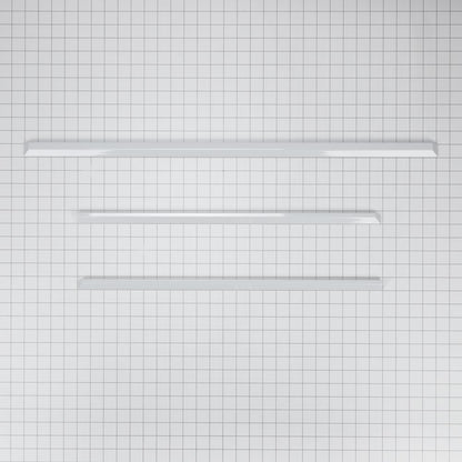 Kitchenaid W10675027 30" Slide-in Range Trim Kit, White, with (1) 30" L trim piece, (2) 20" L trim pieces, and installation instructions
