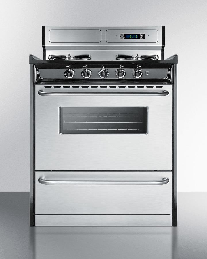 Summit TTM23027BKSW 30" Wide Gas Range