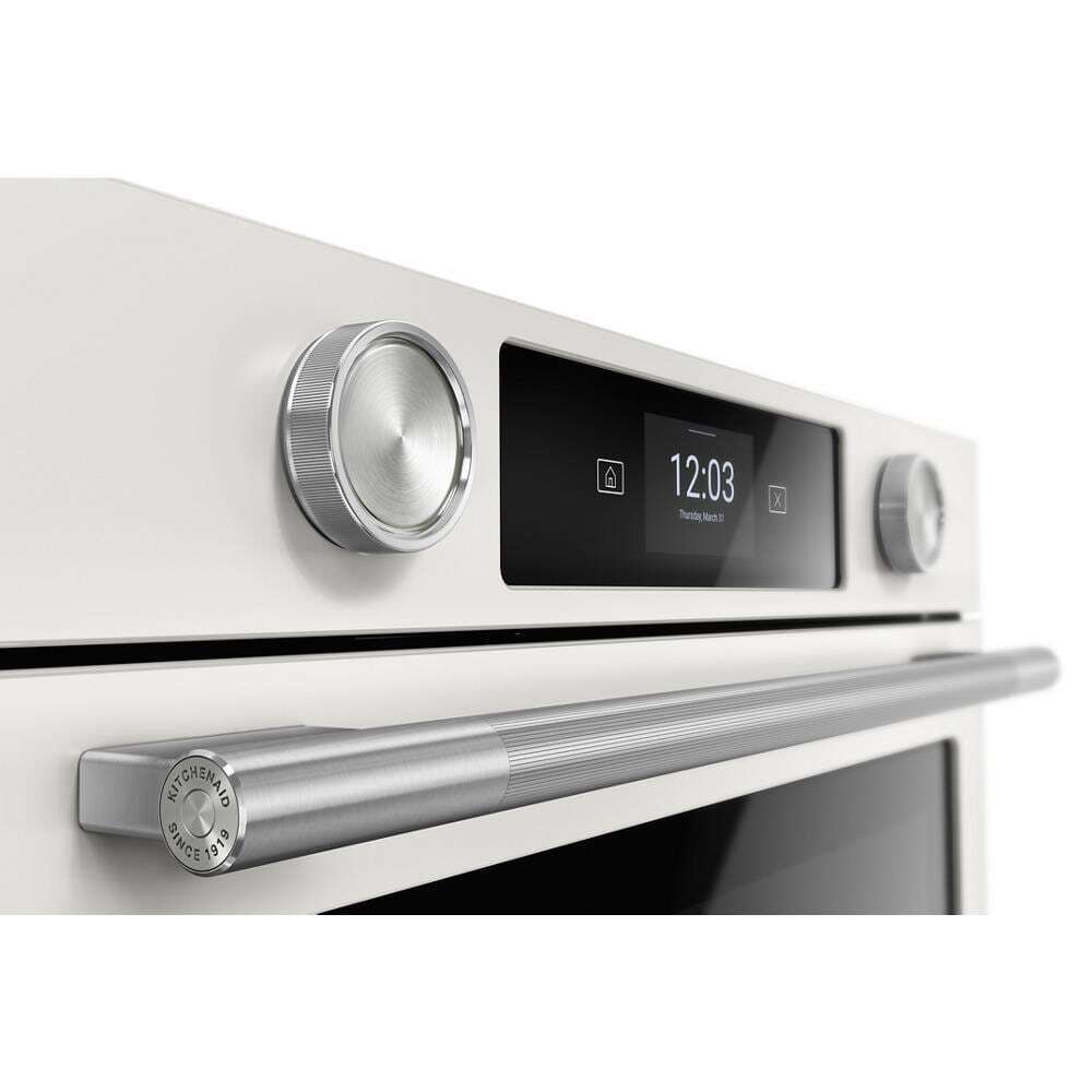 Kitchenaid KOES730SPL 30-inch Smart Electric Single Wall Oven with Assisted Cooking Modes - Porcelain White