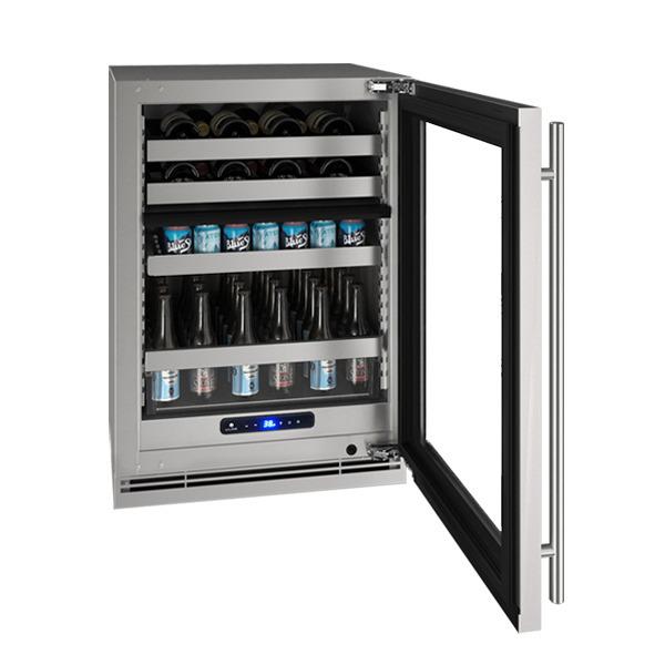 U-Line UHBD524SG01A Hbd524 24" Dual-zone Beverage Center With Stainless Frame Finish and Field Reversible Door Swing (115 V/60 Hz)