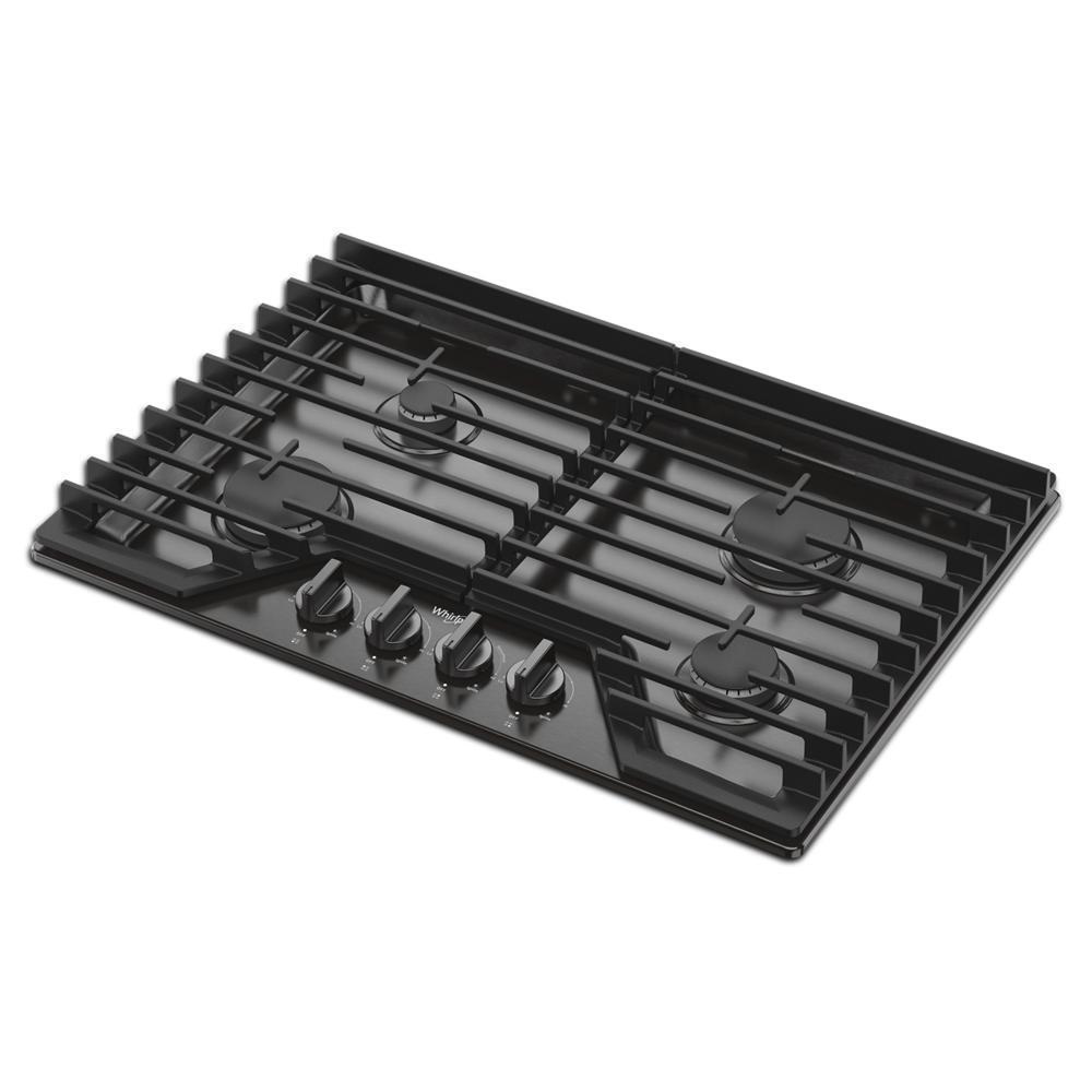 Whirlpool WCGK5030PV 30-inch Gas Cooktop with EZ-2-Lift™ Hinged Cast-Iron Grates