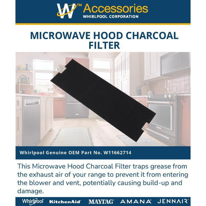 Maytag W11662714 Microwave Hood Combination Charcoal Filter for WMMF5930P, KMMF330P, MMMF6030P Models (19-IN X 6.25-IN)