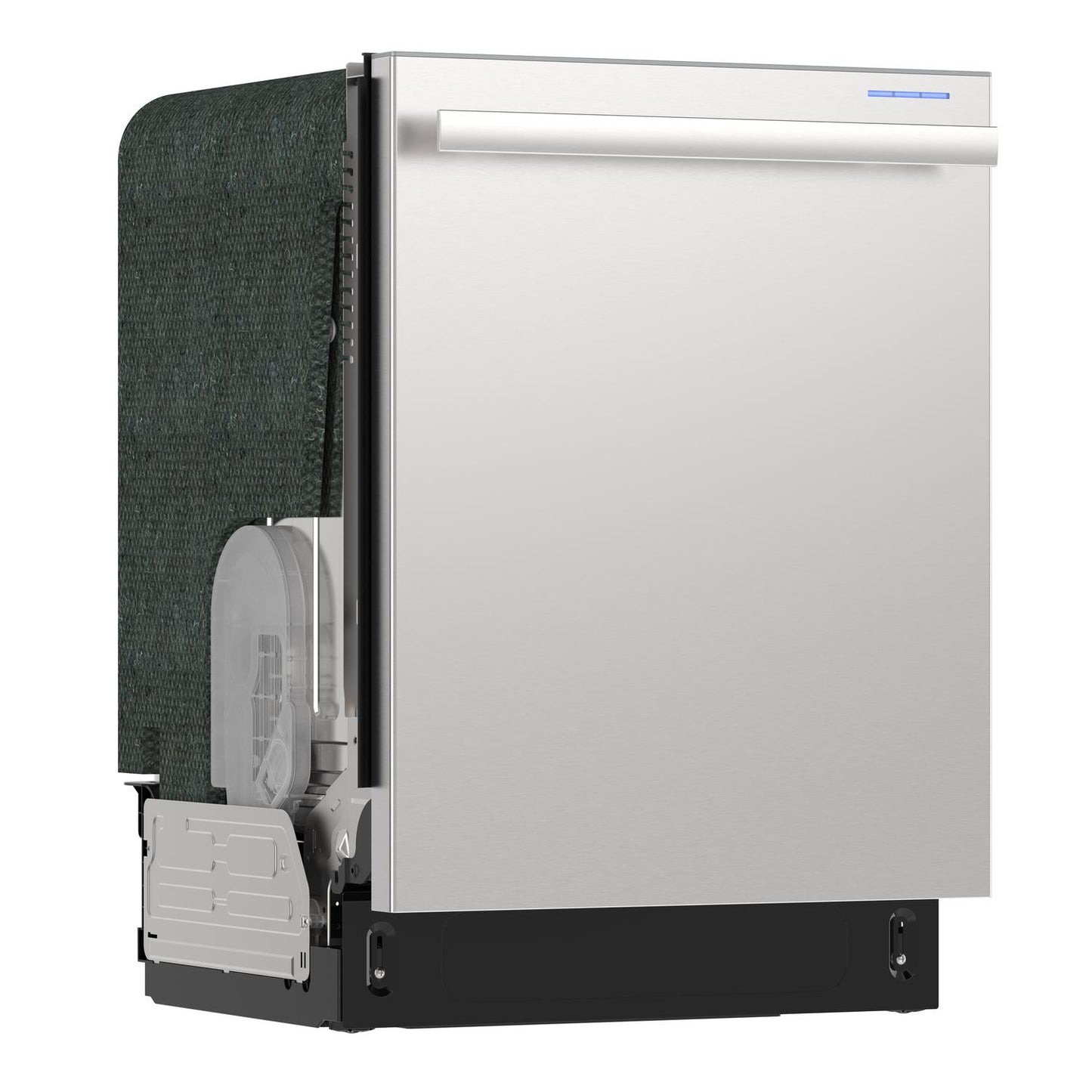 Sharp SDY6748SNS 24" Top Control Stainless Steel Handle 47 dBA Dishwasher with Auto Door Open