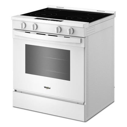 Whirlpool WSES3130SW 30-inch Electric Range with No Preheat and Slow Cook Modes