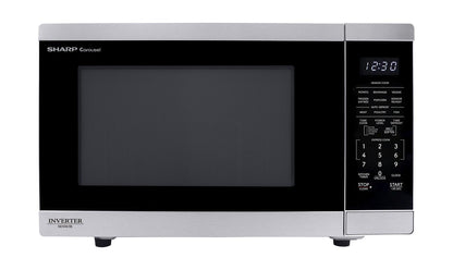 SMC1464KS Sharp 1.4 cu. ft. 1100W Stainless Steel Countertop Microwave Oven with Inverter Technology