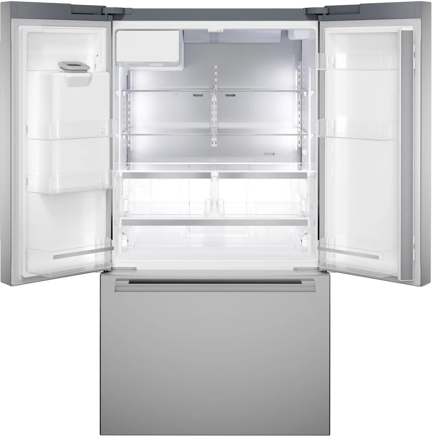 Bosch B36CD52SNS 500 Series, French Door Bottom freezer, multi door, 36'', Brushed steel (with anti-fingerprint), Total No Frost