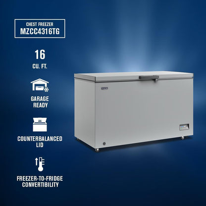 MZCC4316TG Maytag® 16 Cu. Ft. Garage Ready Chest Freezer with Freezer-to-Fridge Convertibility