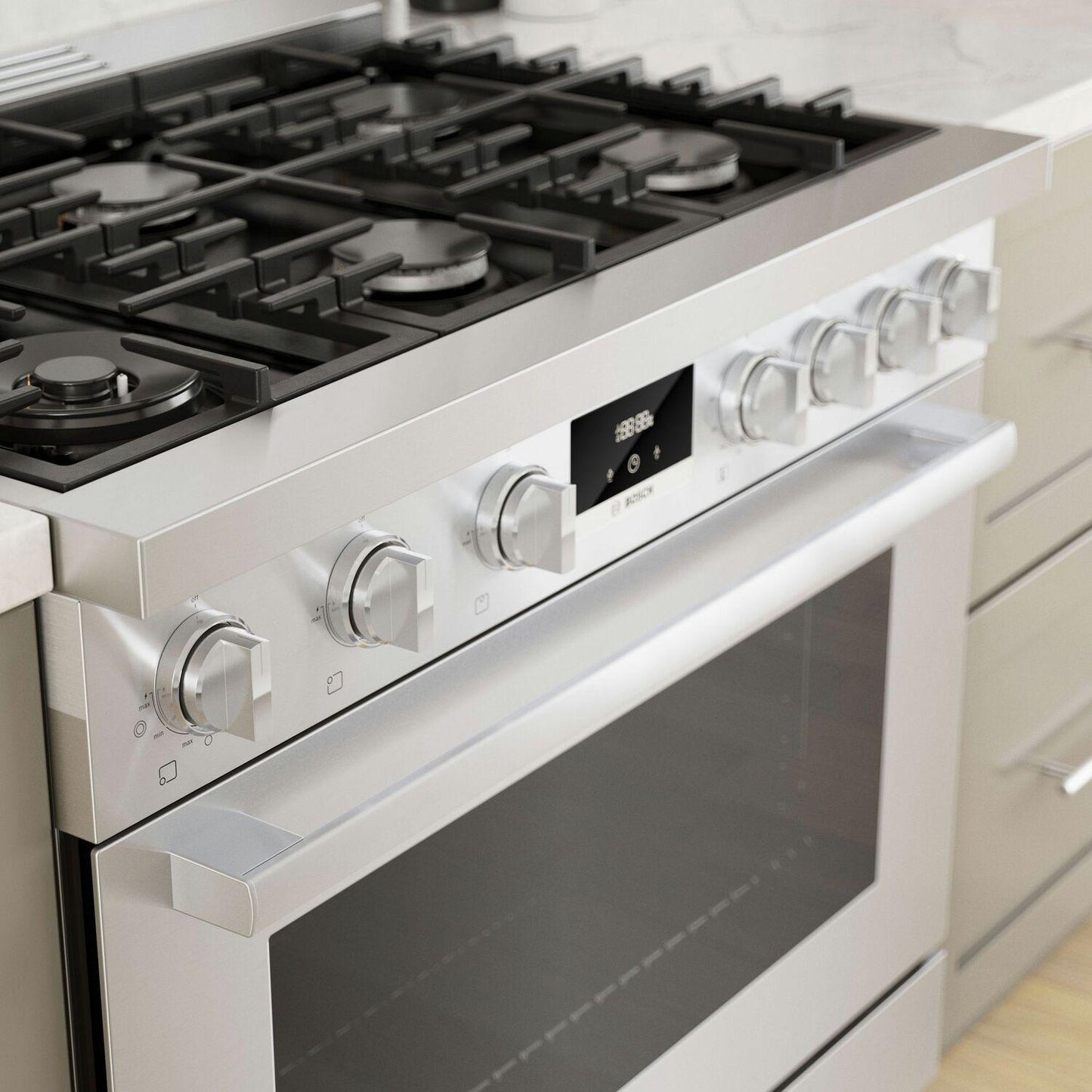 Bosch HGS8655UC 800 Series, Gas freestanding range, 36'', Stainless steel
