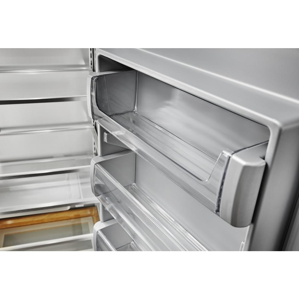 Kitchenaid 30 Cu. Ft. 48"" Built-In Side-by-Side Refrigerator with Panel-Ready Doors