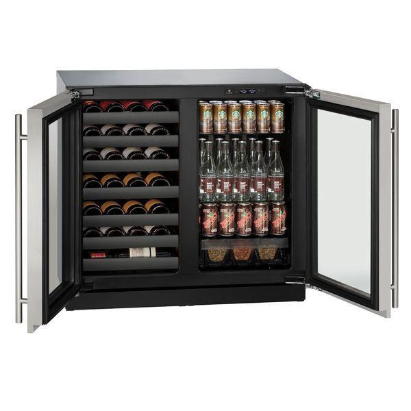 U-Line 36" Beverage Center With Stainless Frame Finish (115 V/60 Hz Volts /60 Hz Hz)