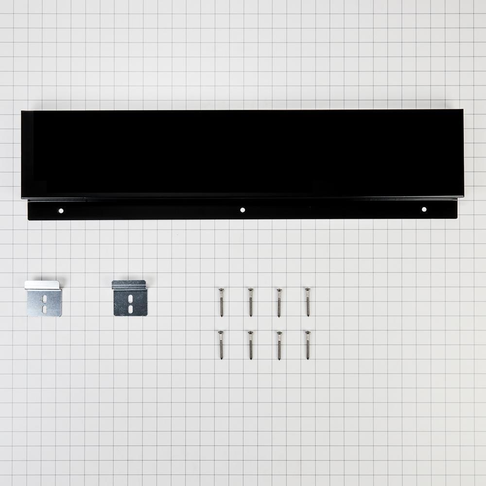 Whirlpool W10655449 Slide-in Range Backsplash, Black, Size: 6" H