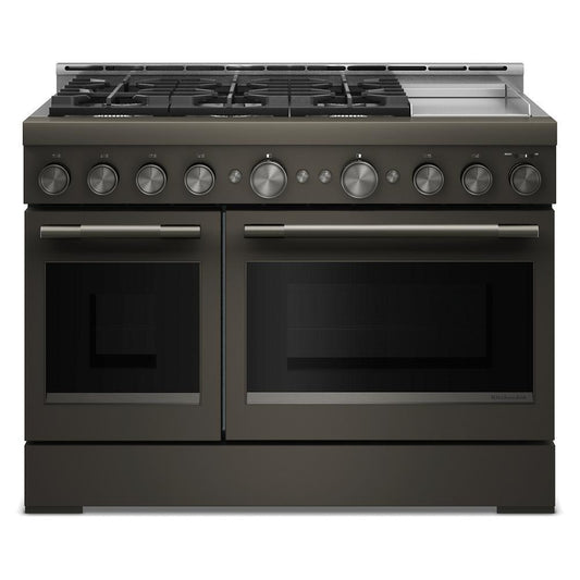 KFGD948SBE KitchenAid® 48-Inch 6 Burner Commercial-Style Gas Range with Griddle
