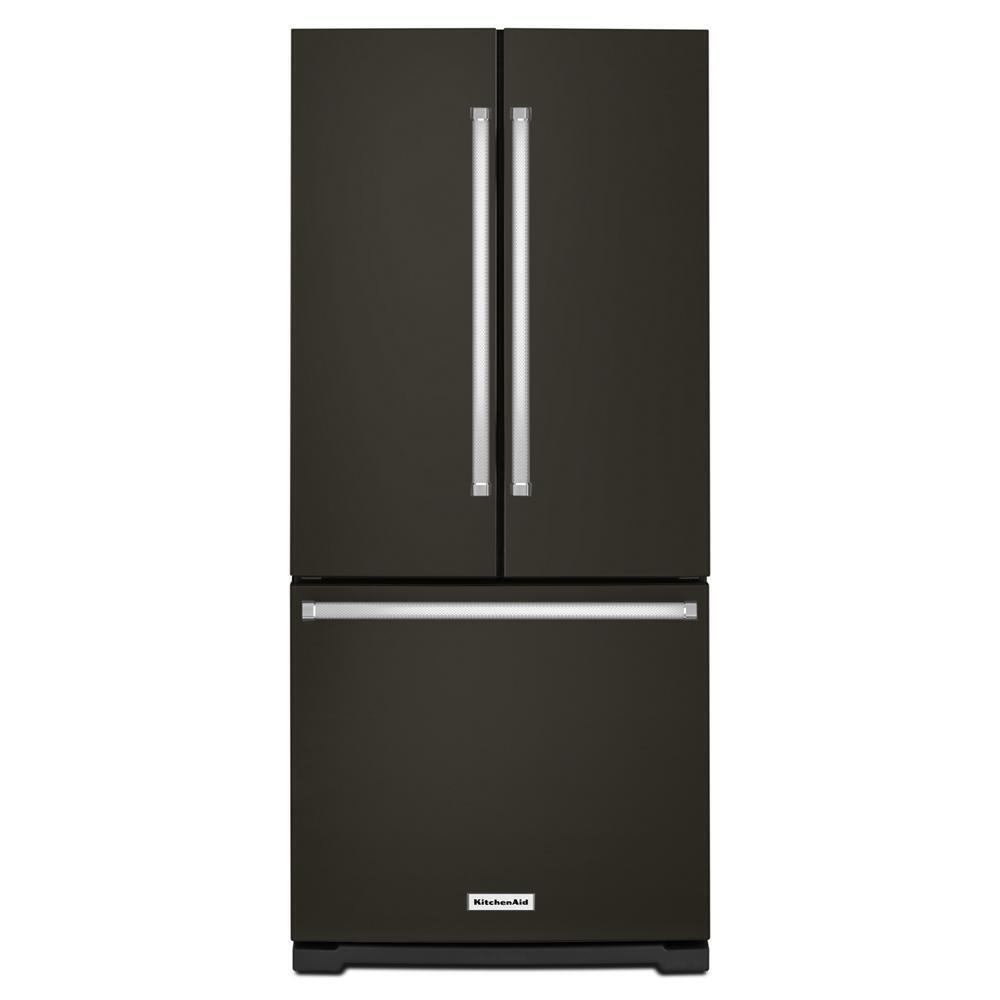 Kitchenaid KRFF300EBS 20 cu. Ft. 30-Inch Width Standard Depth French Door Refrigerator with Interior Dispense