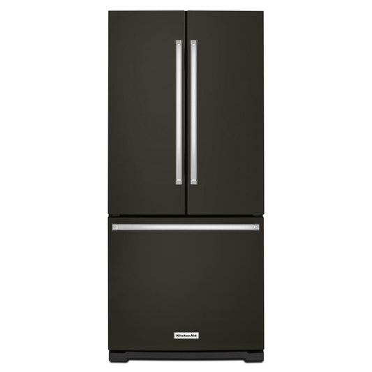 Kitchenaid KRFF300EBS 20 cu. Ft. 30-Inch Width Standard Depth French Door Refrigerator with Interior Dispense