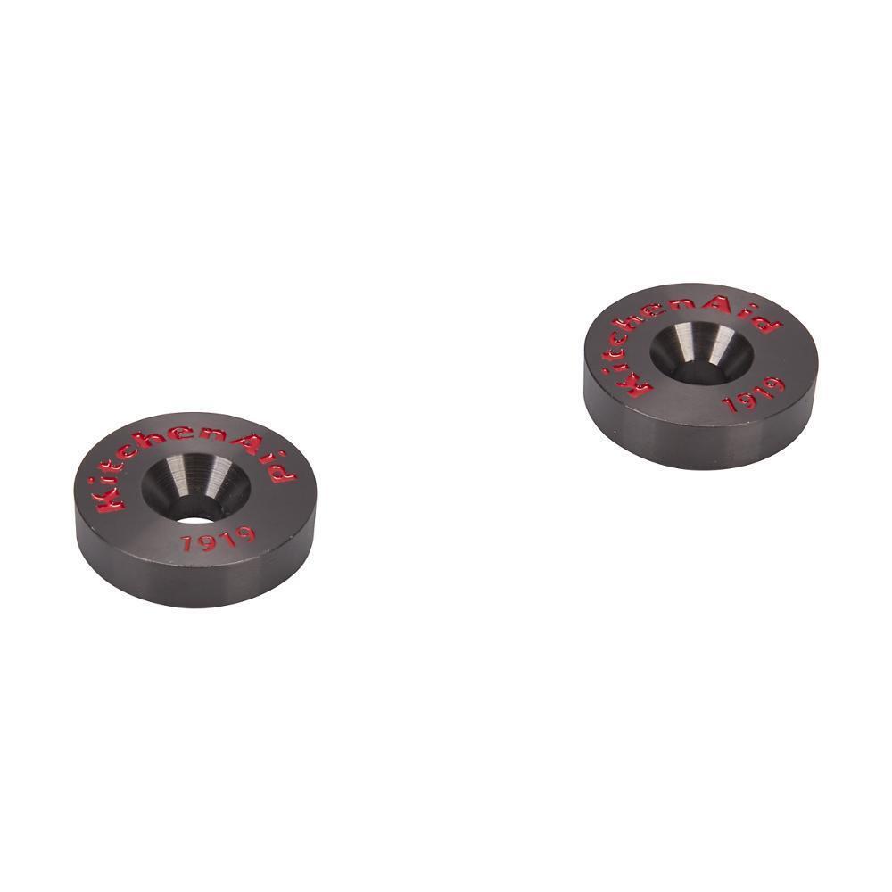 Whirlpool W10846206 Refrigerator Handle Medallion Kit with 2 Medallions and Wrenches for KAD Models - Black