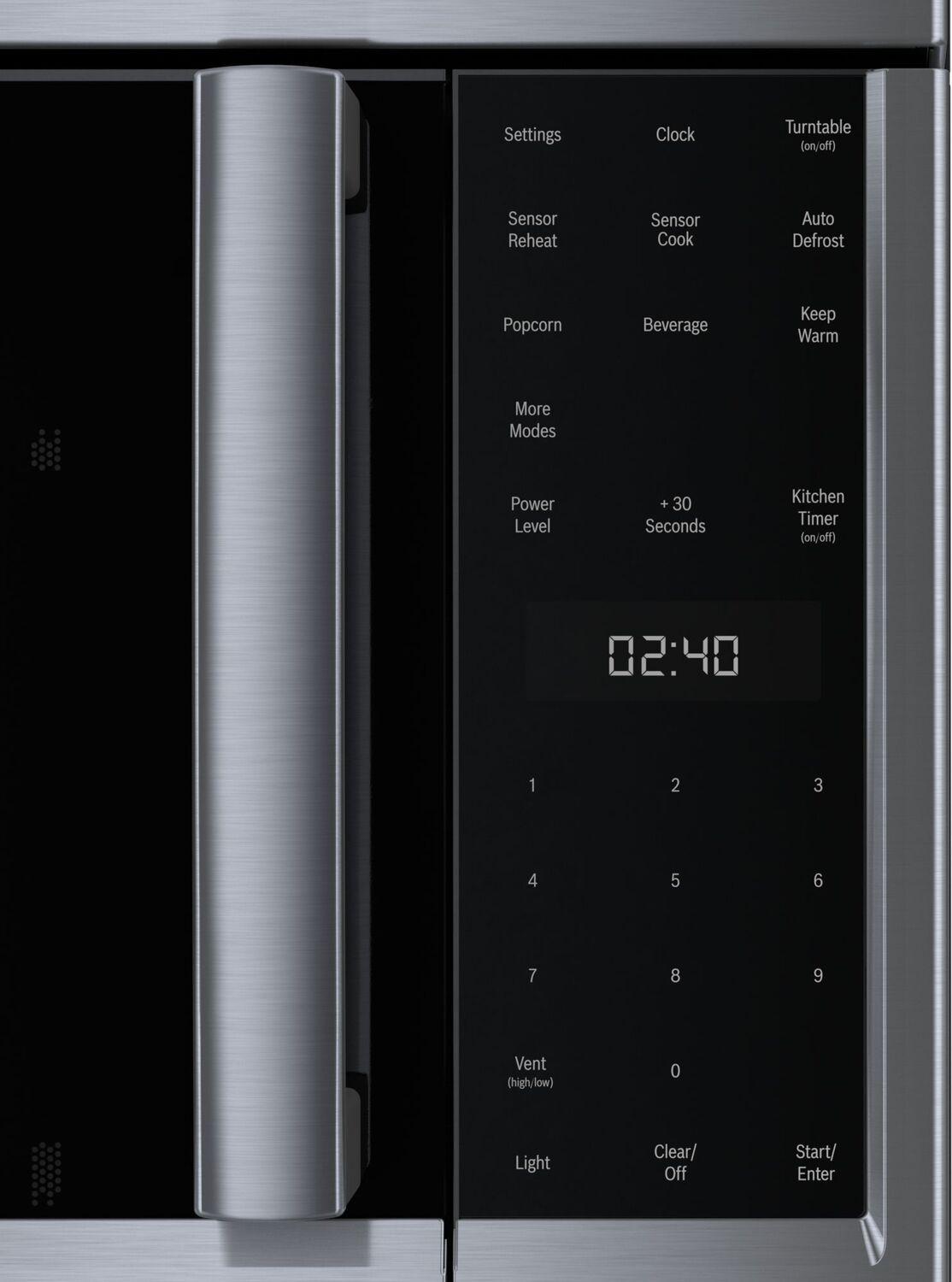 Bosch HMV5053U 500 Series, Over-The-Range Microwave, 30'', Door Hinge: left, Stainless steel