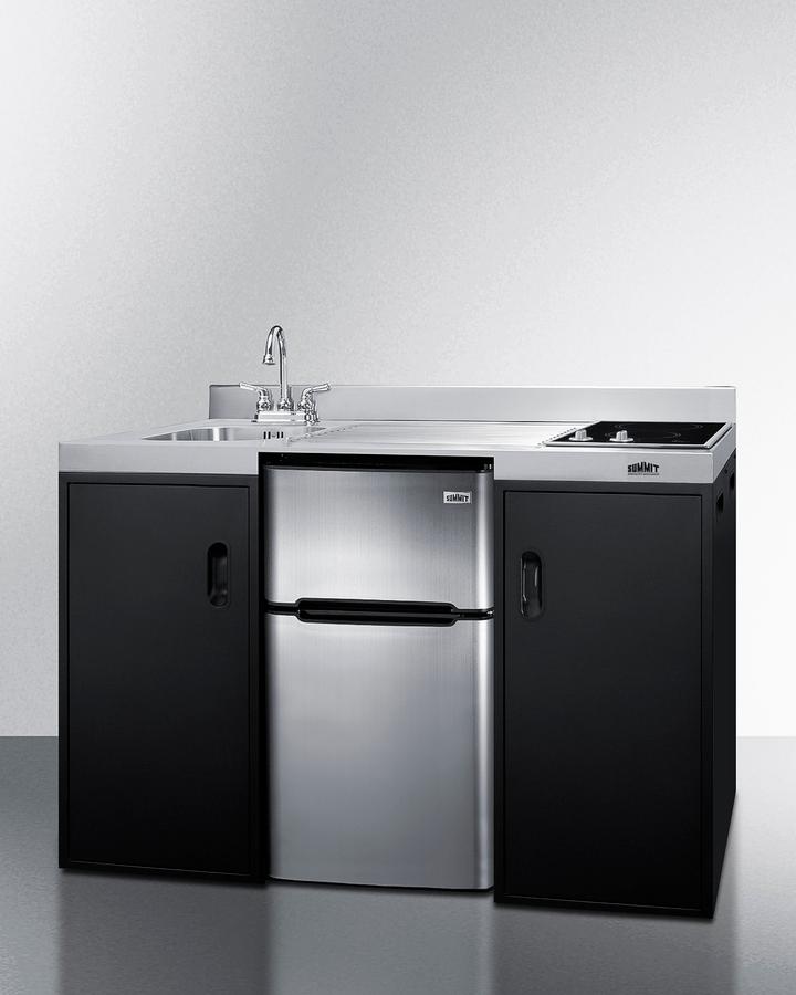 Summit CK55ADASINKL 54" Wide All-in-one Kitchenette, ADA Counter Height