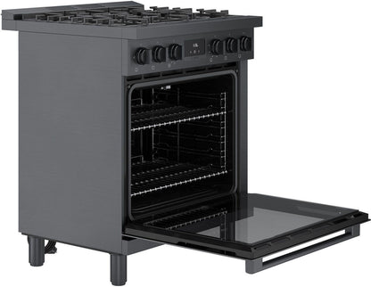 Bosch HGS8045UC 800 Series, Gas freestanding range, 30'', Black stainless steel