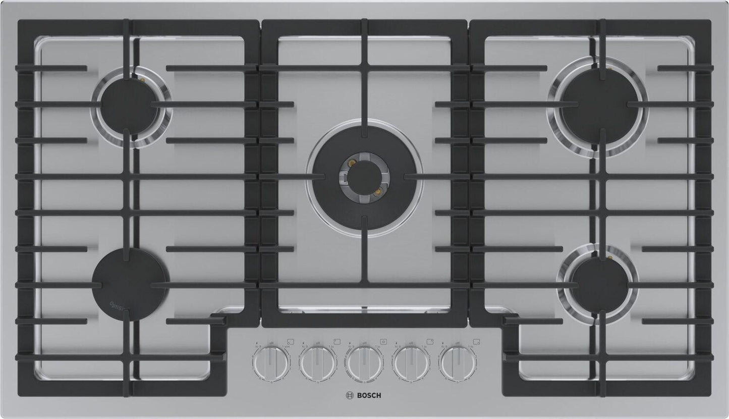 Bosch NGM8659UC 800 Series, Gas hob, 36'', Stainless steel
