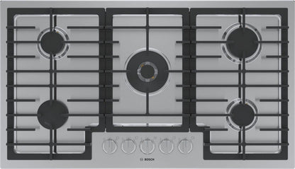 Bosch NGM8659UC 800 Series, Gas hob, 36'', Stainless steel